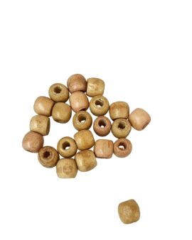 Wooden barrel beads Cream