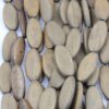 Flat oval wooden bead brown