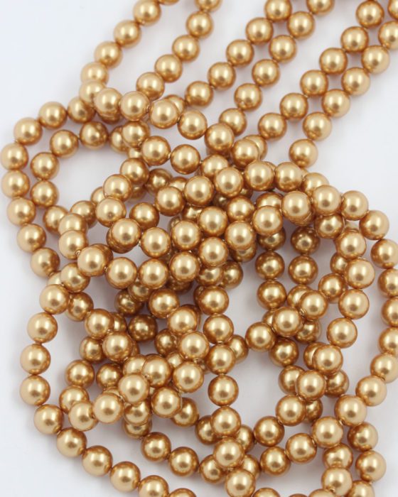 swarovski crystal pearls 6mm bright gold