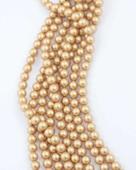 Swarovski pearl 6mm vintage gold