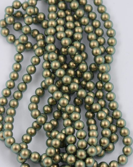 swarovski pearl 6mm iridescent green
