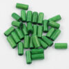 wood cylinder beads green