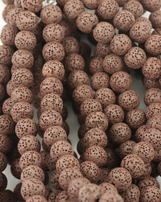Lava Beads 10mm Brown