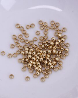 Stainless Steel Rondelles 3x2mm. 24K Gold plated