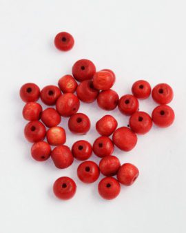 wooden beads 8mm red