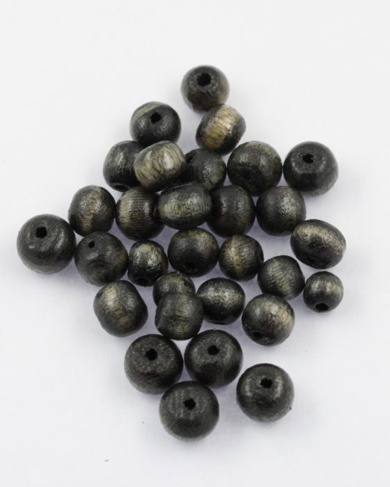 wood round bead 8mm grey