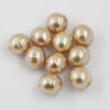 round baroque pearl 15mm light bronze