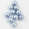 round baroque pearl 15mm light blue