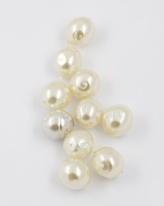round baroque pearl 15mm cream