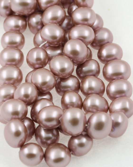 shell pearls beads potato old rose