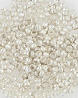 Crimp beads,1.5 x 2 mm, hole 1.75 mm. Sold per pack of 10 gm