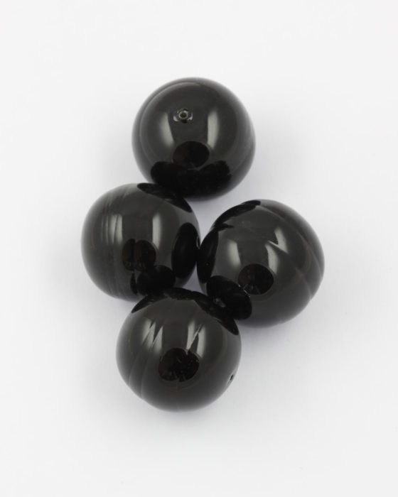 round baroque pearl 22mm black