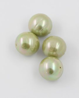 round baroque pearl 22mm light green