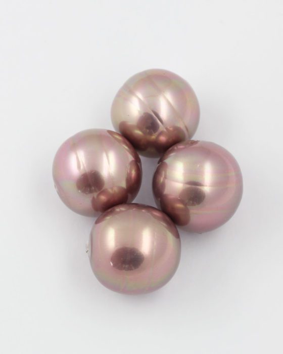 round baroque pearl 22mm dark pink