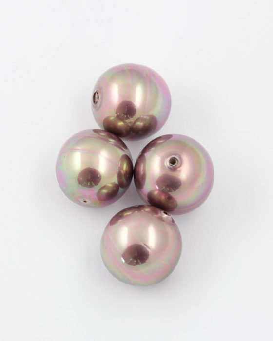 round baroque pearl 22mm mauve iridescent