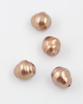 Baroque teardrop pearl copper