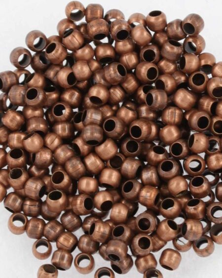 crimp beads 3mm ant.copper