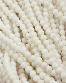 Calcite round beads 6mm white