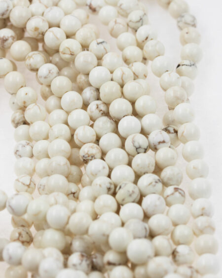 howlite beads 8mm white