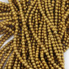 hematite round smooth bead 4mm gold