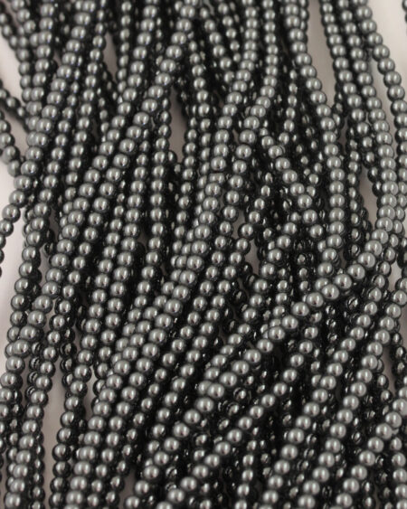 Hematite beads 3mm round smooth