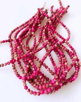 Imperial Jasper 4mm hot pink