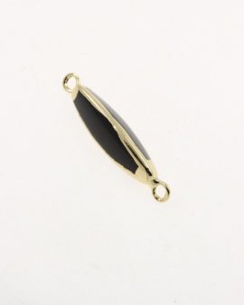 onyx links oblong with gold rings