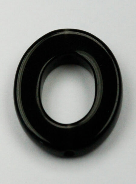 13 x 17 mm Obsidian Oval ring - Sold per string, approx 19 pcs per string