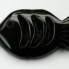 37 x 23 mm Obsidian Fish shape pendant - Sold per string, approx. 10 pcs per string