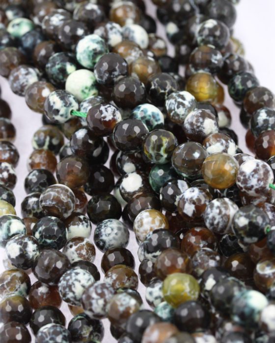 agate beads brown mix