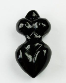 black obsidian pendant goddess