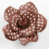 fimo flower bead brown