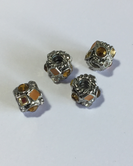 metal and rhinestones spacer