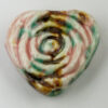 30 x 35 mm - Heart Shaped bead rose design