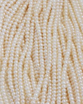 fresh water pearls button shape 3x5mm white