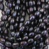 Freshwater Pearl Rice Shape 7-8mm Black.  Available in Black/deep blue purple colour