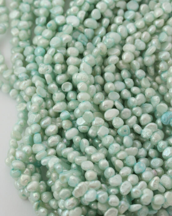 Freshwater pearls nuggets 5-6mm Baby blue