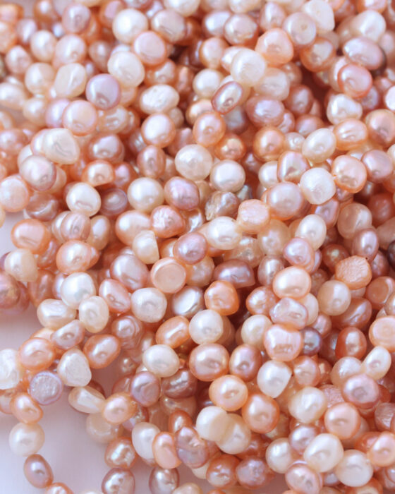 Freshwater pearls nuggets 6-7mm Pink, white & purple