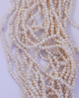 3-4mm freshwater pearls white