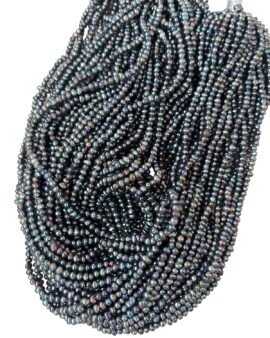 Freshwater Pearl Nuggets 2-3mm. Paua/blue