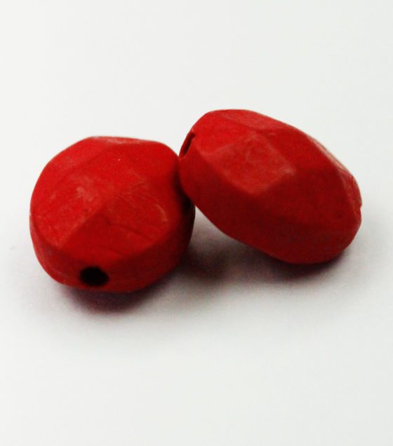 Polymer clay beads Red