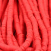 Polymer clay Heishe beads 6mm Red coral