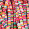 Polymer clay Heishe beads 6mm multicolor