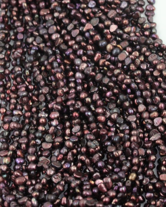 fresh water nugget pearls aubergine