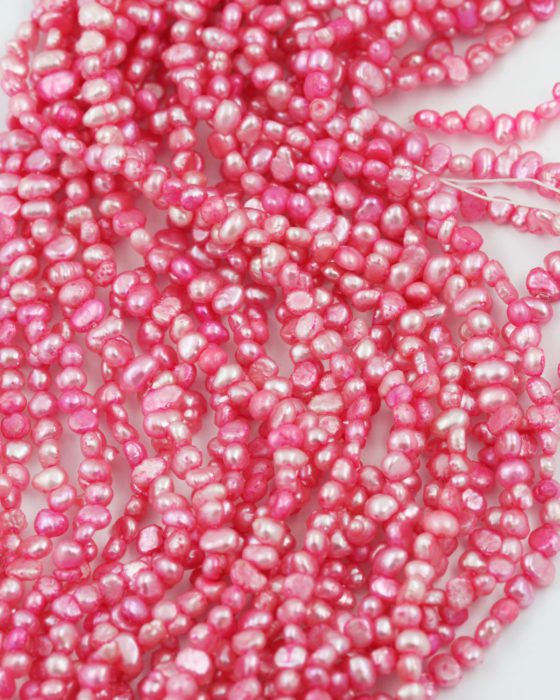 fresh water nugget pearls soft crimson