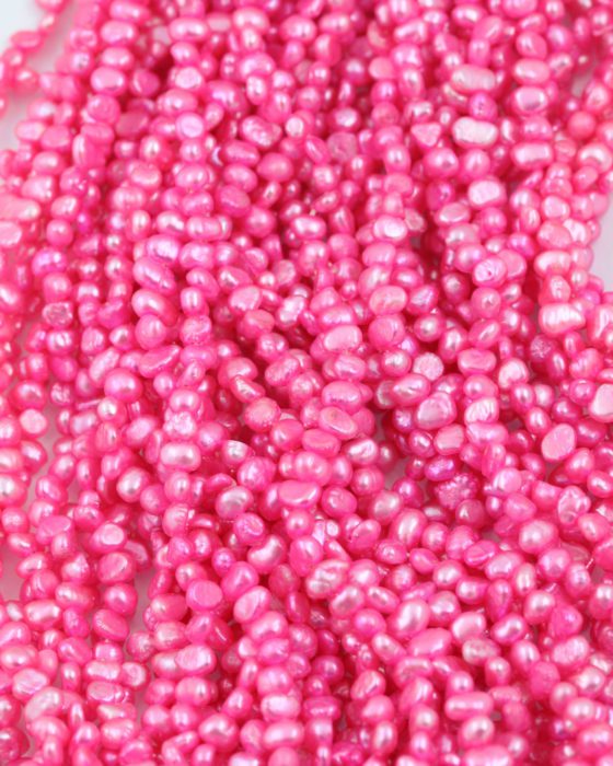 fresh water nugget pearls hot pink