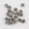 coiled wire bead antique silver