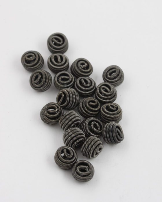coiled wire bead black