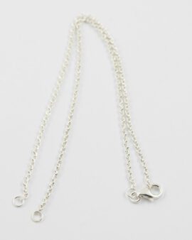 sterling silver open cable chain 32cm