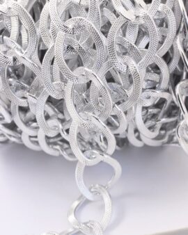 Aluminium Chain 25x32 link. Sold per meter Silver